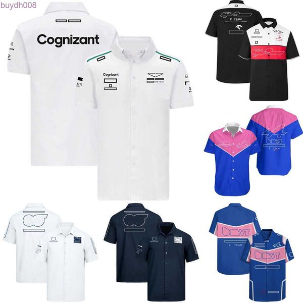 Qsnl Herren-Poloshirts, F1-Knopfhemd, Formel-1-Team-Herren-Polohemden, Sommer-Männer, atmungsaktiv, lässig, Revers-Hemd, T-Shirt, männlich, Sport-Trikot, anpassbar