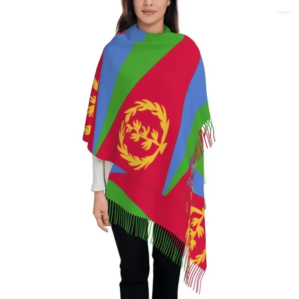 Roupas étnicas Eritreia Bandeira MULHERES Tassel Shawl Fashion Scarf
