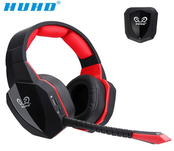 HUHD 7.1 Surround Sound Stereo-Headset 2,4 GHz optischer kabelloser Gaming-Headset-Kopfhörer für 3 XBox 360 One S PC TV-Kopfhörer T1910235847671