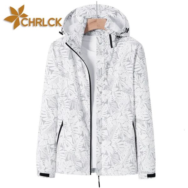 Chrlck jaqueta camuflada feminina, à prova d'água, reflexiva, à prova de vento, corrida, antiincrustante, pesca, caça, trekking, casaco 240301
