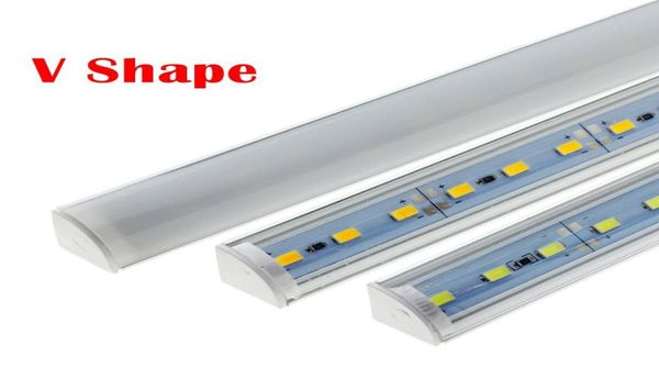 Wand-Eck-LED-Leistenleuchte, DC 12 V, 50 cm, SMD 5730, starres LED-Streifenlicht mit V-Typ-Aluminiumgehäuse für Küche unter Schrank. 5507785