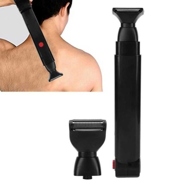 USB-зарядка, электрическая бритва для волос на спине, триммер, станок для бритья, складной двухсторонний инструмент для удаления волос на теле для мужчин, 5 Вт 22063784509