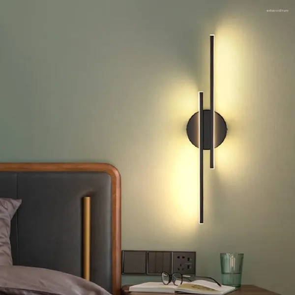 Lampada da parete Luci a LED nordiche Illuminazione interna minimalista per scala Camera da letto Comodino Studio Soggiorno Decorazioni per la casa