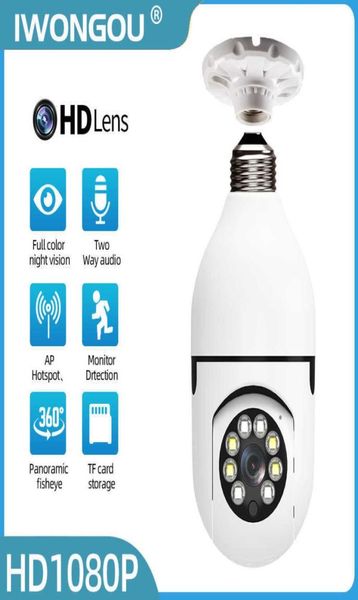 Câmeras IP 2MP Wifi Camera Bulb Vigilância Night Vision Full Color Wireless Indoor Camara Zoom Video Security Monitor Yoose APP 9237903