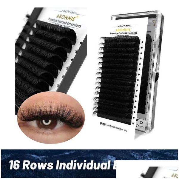 Falsche Wimpern Abonnie Private Label Clasic Lashes Extensions Mix Tray 8-17 mm Matte Volume Wimpernverlängerungfalse Drop Delivery Dhyvr