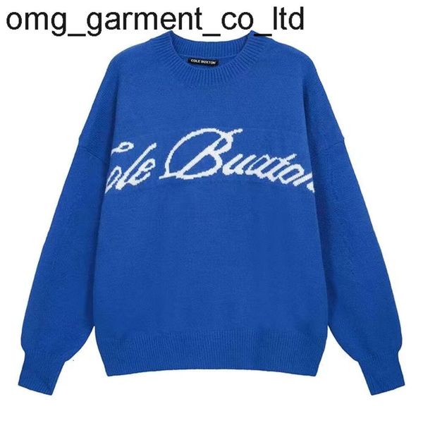 Yeni Tasarımcı Erkek Mens Cole Buxton Sweaters Mektup Jakard Büyük Boy Sweatshirts Erkek Kadın O yakalı Örgü Büyük Boy Kazak Erkekler