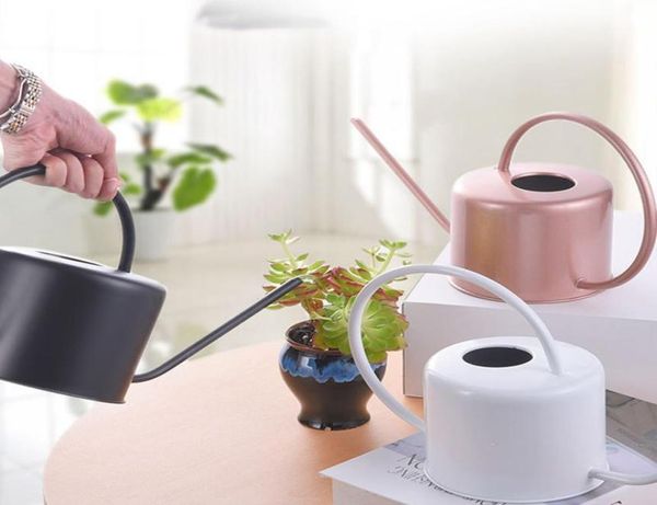 13l rega pode metal jardim de aço inoxidável para casa flor garrafa água fácil uso lidar com planta boca longa equipments3568766