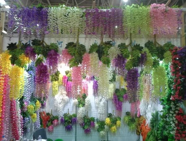 Decorazioni per matrimoni glicine da 110 cm 6 colori Ghirlande di fiori decorativi artificiali per la casa di nozze con 7125035