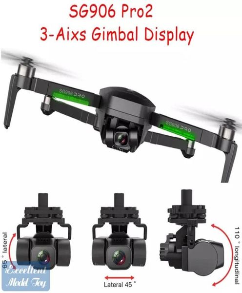 SG906 PRO2 Drone 3 assi Gimble Antishake 5G 4KFotocamera Zoom 50x Motore brushlessGPS Smart Follow RC Distanza 12KM 26Minuti Fl7700331