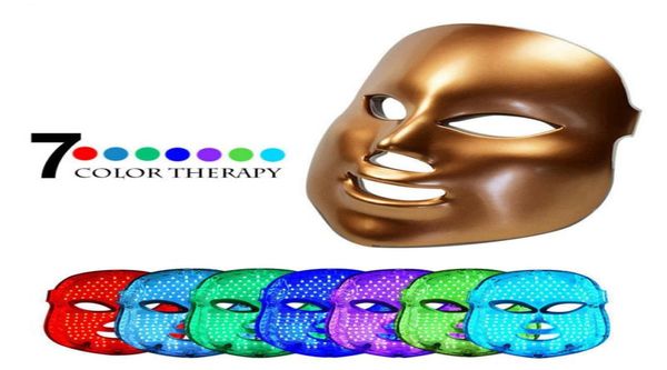 7-Farben-Licht Pon PDT LED elektrische Gesichtsmassage Gesichtsmaske Hautpflege Verjüngungstherapie Anti-Aging Förderung der Hautzellen RRA2109898546