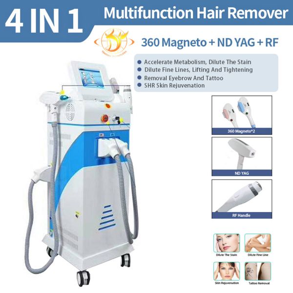 360 Magneto Optic Opt Hr Elight Depilazione Ringiovanimento della pelle Rimozione dei vasi sanguigni Ipl Rf Sr Nd Yag Laser Beauty Machine523