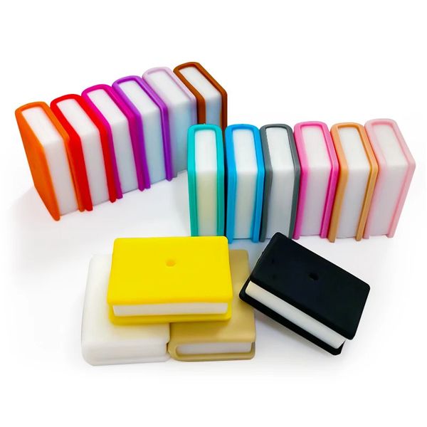 50 pz stile Silicone libri impilati perline focali gioielli bambino molare giocattolo per penna che fa braccialetti accessori fatti a mano 240226