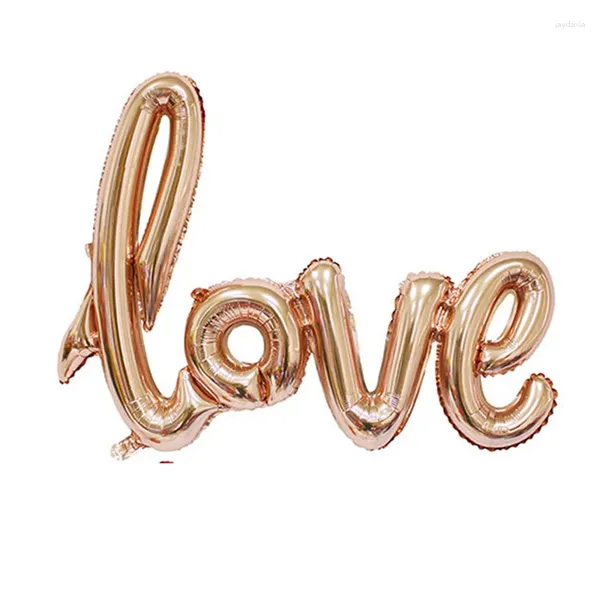 Decorazione per feste Palloncini in foil d'amore congiunti in oro rosa 108 64CM Palloncini per anniversario di matrimonio Argento Globos per San Valentino