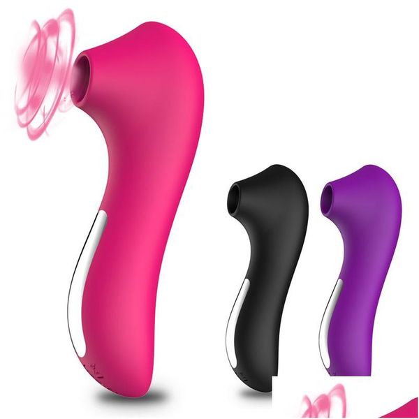 Massageador de corpo inteiro otário clitóris powerf sugando vibrador feminino clit mamilo estimulador de vácuo oral masr brinquedos adts bens para gota deliv dhxl3