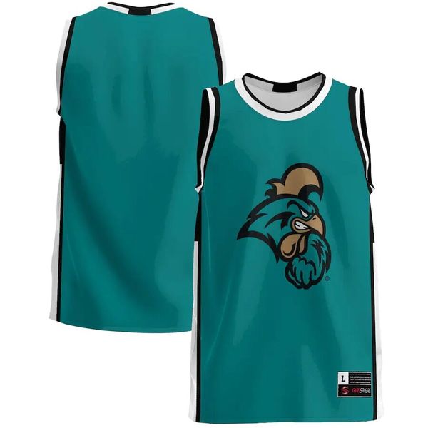 Maglie da basket personalizzate NCAA Coastal Carolina Chanticleers College Henry Abraham Trevor Barrett Kylan Blackmon Kevin Easley Brayon Freeman Ian Granja