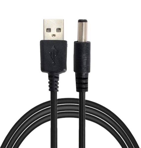 USB-auf-DC-Anschluss, Ladekabel, 35 mm, 5 V, Stromkabel, abgewinkelt, gerade, Schwarz27356406574609