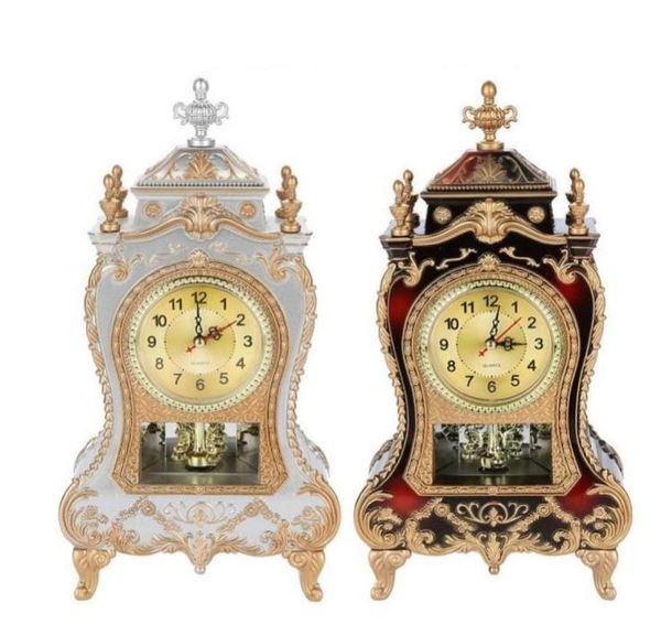 Sveglia da scrivania Orologio da tavolo vintage Classico Salotto Decorativo Mobile TV Orologi di lusso Decorazioni per la casa Uob3T5305547