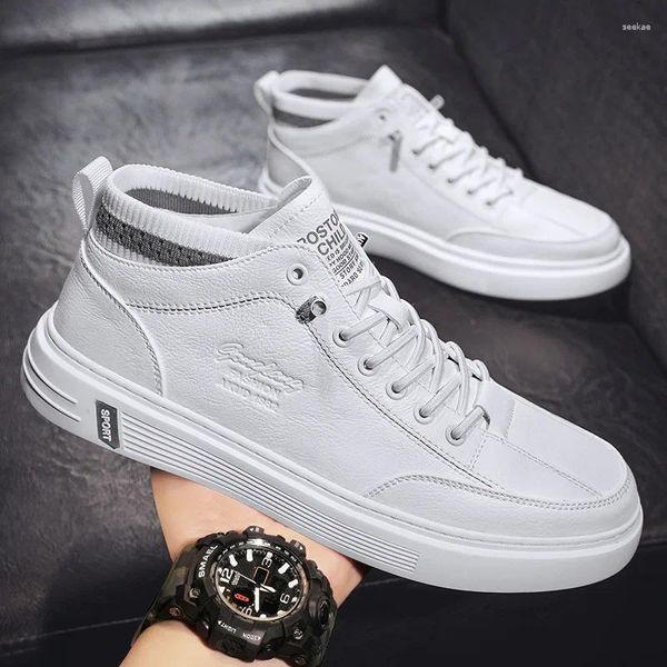 Sıradan Ayakkabı Erkek İlkbahar Sonbahar Kore Versiyon Trendi Çok yönlü tahta Küçük Beyaz Modaya Modaya uygun Zapatos Hombre
