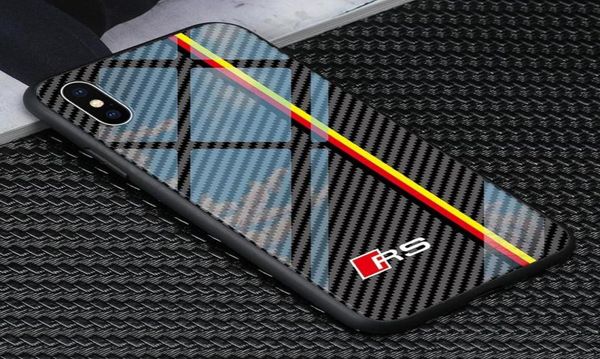 TPU + gehärtetes Glas Rennwagen RS Handyhüllen für Apple iPhone 12 Mini 11 Pro Max 6 6S 7 8 Plus X XR XS MAM SE2 SAMSUNG S8 S9 S10 E S20 S21 Ultra NOTE 9 Shell Cover3415150