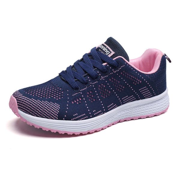 Volare con sneaker intrecciate in pizzo anteriore grandi scarpe da donna in maglia traspirante 15094