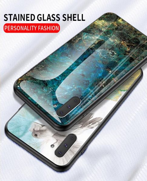 Capa de telefone de vidro temperado mármore para Samsung Galaxy Note 10 S22 S23 S21 S20 Ultra Note20 A71 A70 A50 A30 A209584072