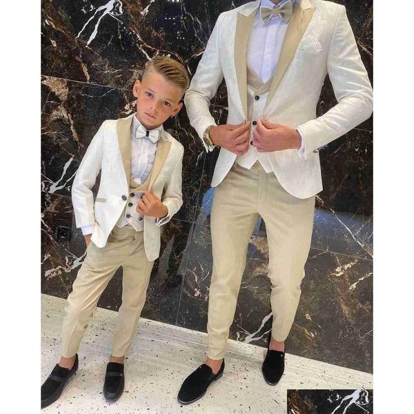 Kleidungssets Blumenmuster Jungen Formelle Anzüge Abendessen Smoking Kleine Jungen Groomsmen Kinder Für Hochzeitsfeier Prom Anzug Tragen Ensembles De Dhc9M