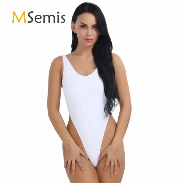 Roupas de banho de banho feminina de biquíni de banho de banho de banho Onepiece High Cut Gymnastics Tolho de biquíni de biquíni para surfar roupas de banho