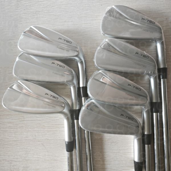Clubes de golfe P790 Ferros de golfe prateados Material do eixo Aço Clubes de golfe Deixe-nos uma mensagem para mais detalhes e fotos messge detils nd