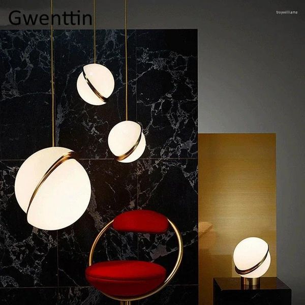 Anhänger Lampen Nordic Moderne Mond Ball Licht Hause Loft Decor Schlafzimmer Wohnzimmer Hanglamp Lichter El Bar LED Beleuchtung Leuchten