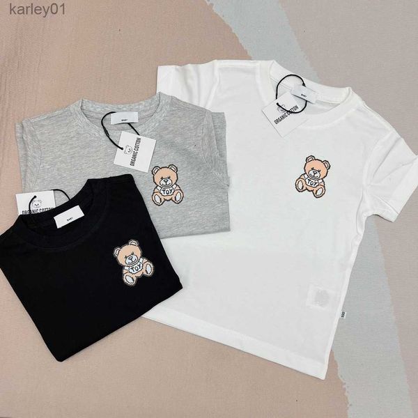 T-Shirts Luxus Designer Kinder Sommerkleidung für Teenager Kinder T-Shirt Marken Jungen Mädchen Kurzarm Boutique Großhandel Kleidung 240306