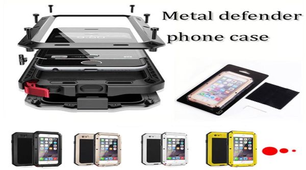 Metallgehäuse für iPhone 12 11xs max Huawei p30 Mate 30 Note 20 S10 S9 PLUS mit gehärtetem Glasdeckel stoßfest Wasserdicht case5633104
