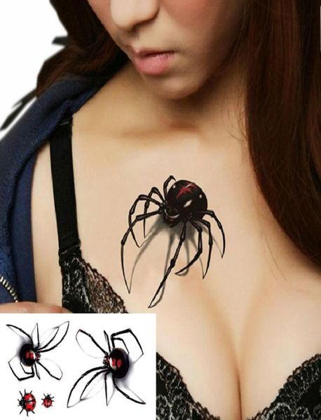 1 Blatt Sexy Temporäre Tattoo Aufkleber Wasserdicht Gefälschte Spinne Marienkäfer Körper Kunst Mann Frau Flash Tattoos Aufkleber 2017 88 Sk88 SH5281784