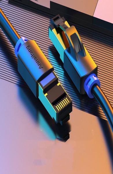 Epacket Lan Cat 8 Ethernet-Kabel Kategorie 8 Netzwerk doppelt abgeschirmtes Kabel Internetanschluss 1M 2M 3 M5248636