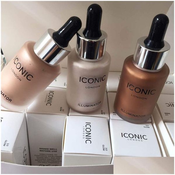 Bronzer Highlighter Illuminator Liquid Highlighter 4 Farben Glow Shine Original Hervorhebung Kontur Make-up Drop Lieferung Gesundheit B Dhwsf