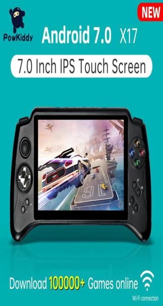 Tragbare Game-Spieler POWKIDDY X17 Android 70 Handheld-Konsole 7-Zoll-IPS-Touchscreen MTK 8163 Quad Core 2G RAM 32G ROM Retro PS6334336