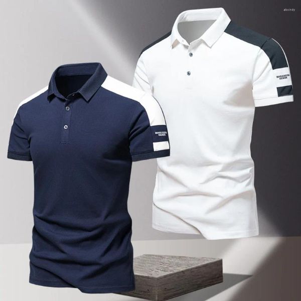 Herren Polos Kurzarm T-Shirts Männer Sommer Polo Breathe Cool Tops Ice Silk Material Athletic