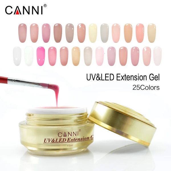 CANNI Bottiglia d'oro 15 ml Camouflage Sottile Easy Dry UV Soak Off 25 Colore nudo Gelatina per unghie Scultura Estensione Gel Lacca 240306