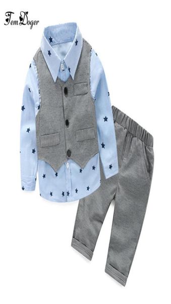 Baby Jungen Hochzeit Kleidung Kinder Anzug Junge Hemd Weste Hosen Outfits baby kleidung set Kinder Kleidung Set LJ2010238962895