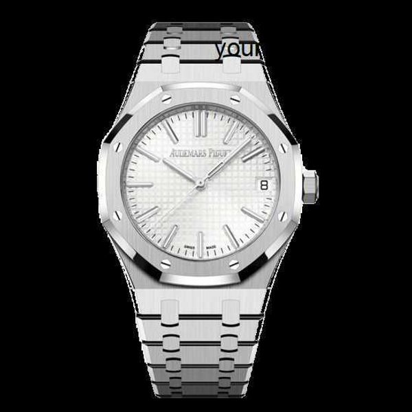 Хорошие наручные часы AP Watch Royal Oak Series 15510ST Прецизионные стальные белые пластины Мужские модные часы для отдыха Бизнес-спорт Спортивные часы World Luxury Watch Complete Set