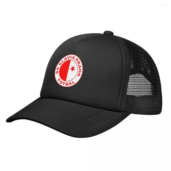 Berets SK Slavia Praha Baseball Cap für Männer Frauen Bulk Snapback Trucker Hüte verstellbar Unisex Fishing Mesh-Back