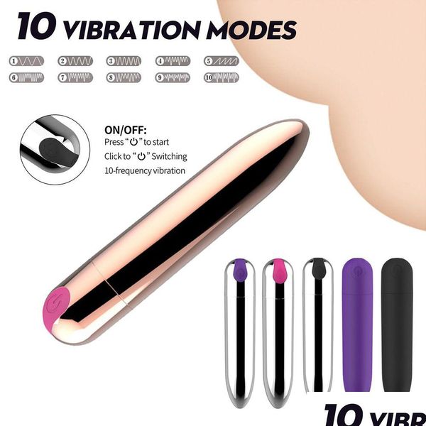 Beinmassagegeräte Powerf 10-Gang-Dildo-Vibrator-Spielzeug für Frauen Maturbator USB-Ladung AV-Stick G-Punkt-Masr-Klitoris-Stimator Drop-Lieferung Dhqur