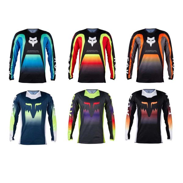 Camisetas masculinas venda quente verão downhill terno de manga comprida camiseta motocicleta montanha off-road bicicleta equitação terno