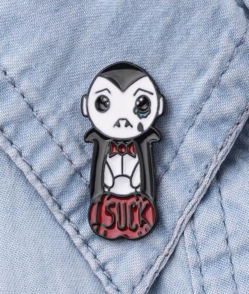 Vampiro bonito anime filmes jogos duro esmalte pinos coletar metal dos desenhos animados broche mochila chapéu saco colar lapela emblemas moda feminina j6394915