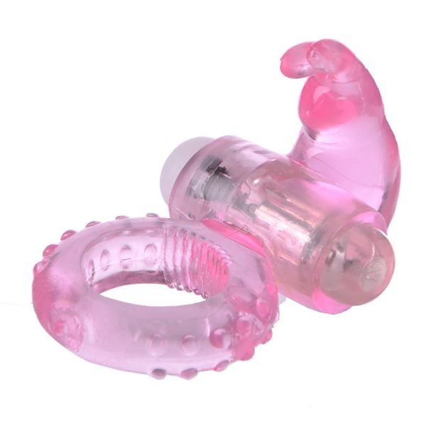 Anelli per cazzi di coniglio Anello vibrante per cazzi Potente vibratore Cockring Ritardo Eiaculazione Anello per pene Masturbazione Giocattoli del sesso Vibratore per C4300241