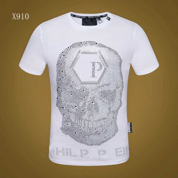 Brand T-shirt di moda maschile philippe nuovissimo maschi di moda estiva indossare la personalità calda per trapano cranio fresco t-shirt a maniche corta pp {categoria} xyk0xyk0