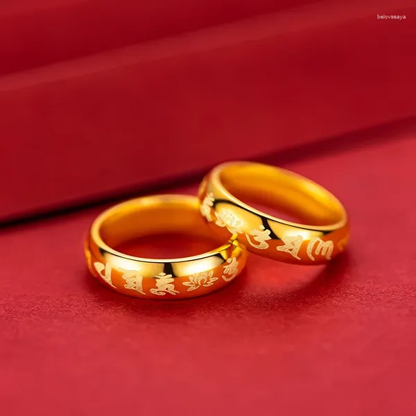 Anéis de cluster para sempre 18k anel de cor de ouro para mulheres noiva moda 999 festa de casamento presentes de jóias de natal