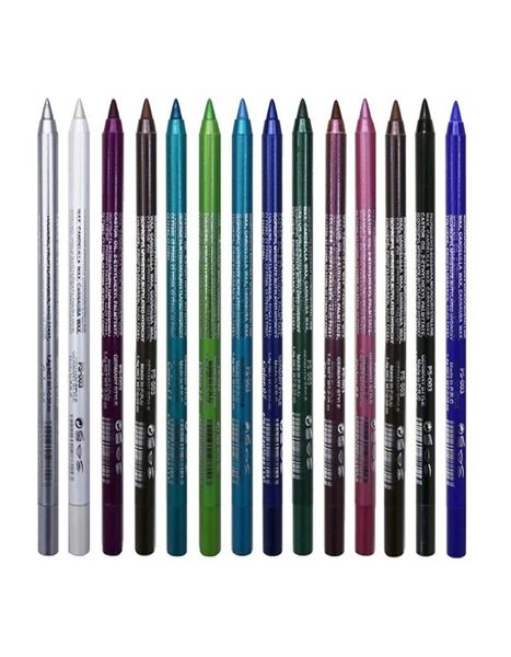 14 цветов долговечный карандаш для подводки глаз водостойкий пигмент синий коричневый черный карандаш для глаз женская мода цветной макияж глаз Cosmetic5258171