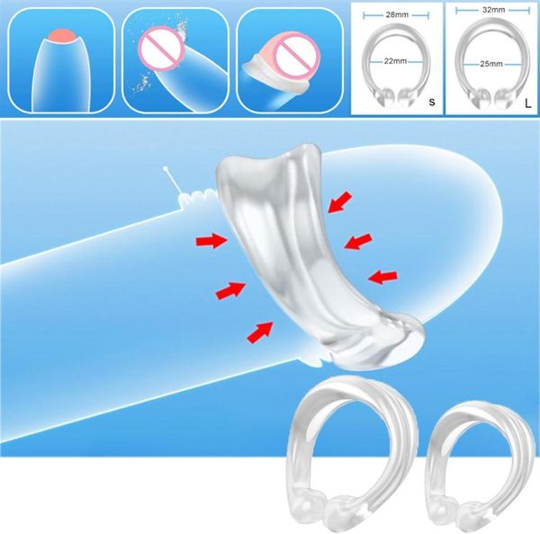 2 PCS Cock Ring Penis Vorhaut Ring Sex Spielzeug Für Männer Verzögerung Ejakulation Cockring Penis Locker Hodensack Hülse Intime waren213g2786663