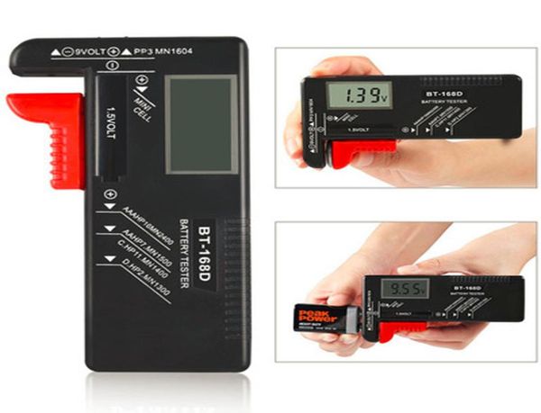 BT168 BT168D Digitaler Batteriekapazitätstester Intelligente elektronische Leistungsanzeige Messung für 9V 15V Knopfzellenbatterien6690889