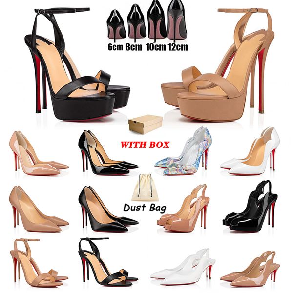 Christian Louboutin Heels Red Bottoms Wedding Shoes CL Kırmızı Dipler Tasarımcı Kadın Düğün Ayakkabıları Lüks Marka Loubutin High Topuklu Kırmızı Alt  【code ：L】